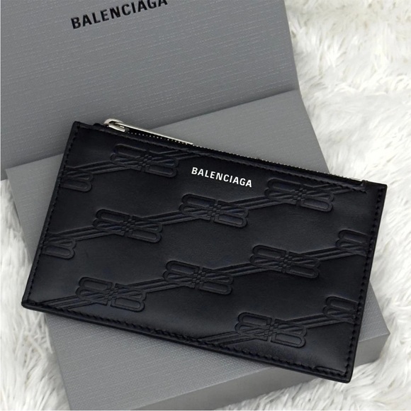 Balenciaga Handbags - Balenciaga Black Embossed Pouch